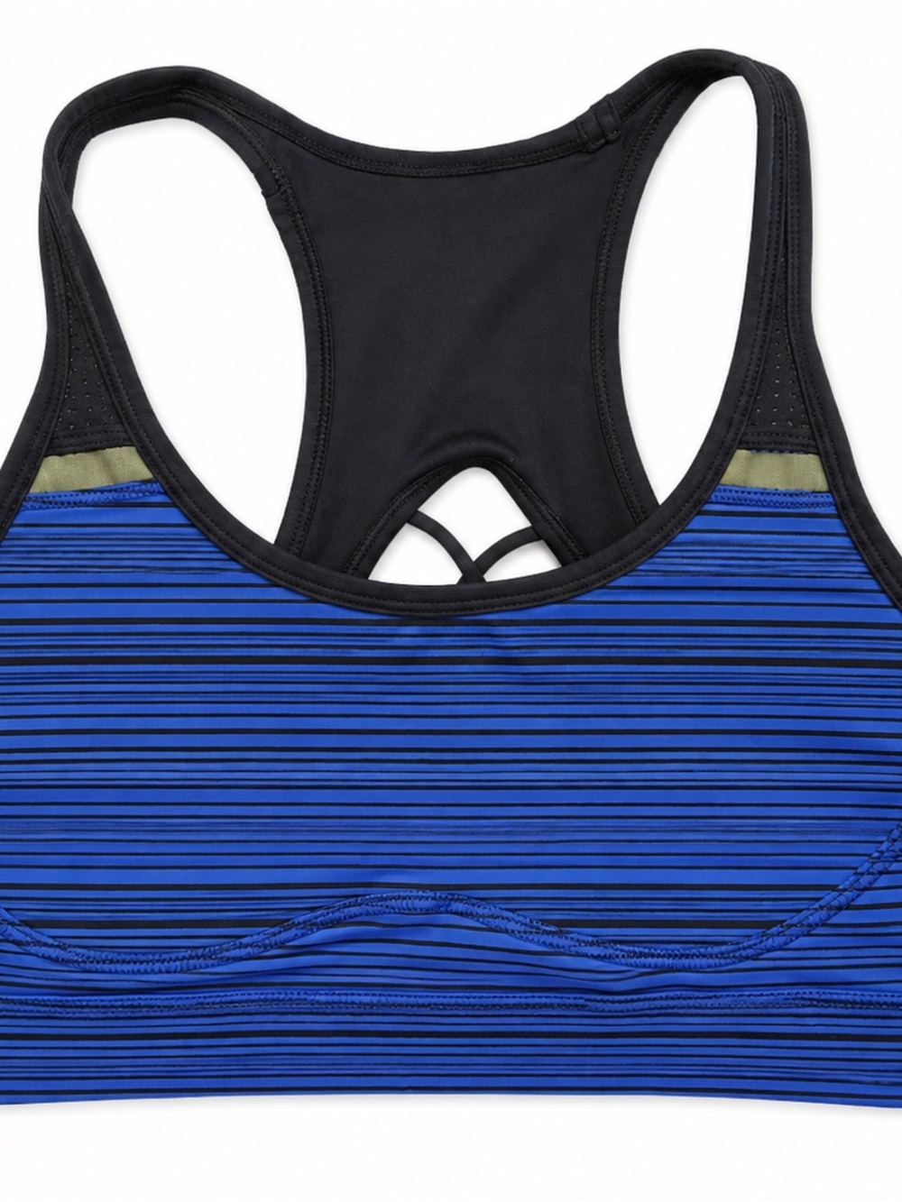 Lululemon Blue Striped Racerback Sports Bra